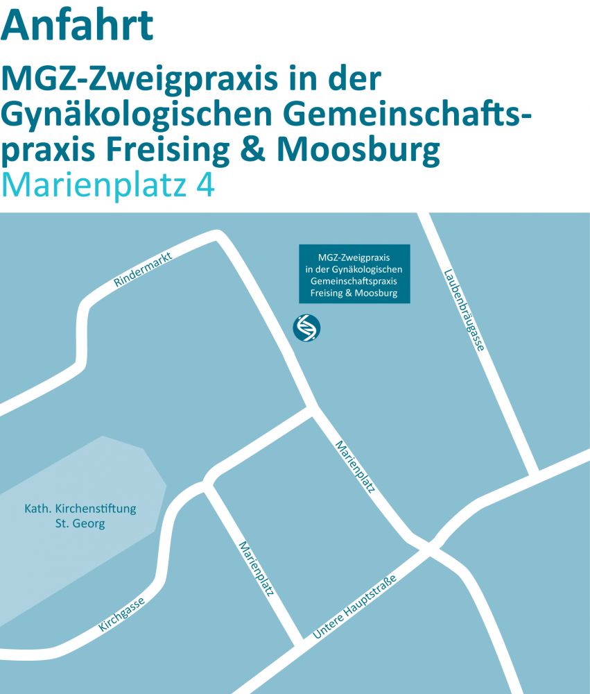 Anfahrtskarte der MGZ-Filiale in Freising